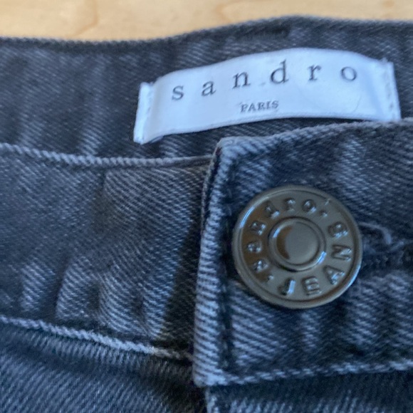 Sandro Paris Monochrome Patchwork Jeans - Picture 7 of 14